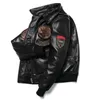 남자의 가죽 가짜 2023 자수 양가죽 재킷 천연 진품 G1 공군 조종사 코트 따뜻한 부드러운 옷 231005