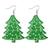 Висячая люстра, Рождественская елка, снег, олень, дизайн, висячие серьги из искусственной кожи, ювелирные изделия для женщин и девочек, модный праздничный подарок, Drop Delive Dhich
