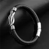 Bracelet Cross Border Alliage Accessoire Bracelet Homme Cuir Métal Tressé