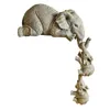 Oggetti decorativi Figurine 3 in 1 Simpatico elefante che tiene in braccio il bambino Artigianato in resina Arredamento per la casa Decorazione regalo Statua 230928