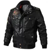 Mannen Bont Leren Jas Mannen Casual Vintage Bomber Jassen Heren Multi-zakken Biker Motorfiets PU Jas Plus Size 5XL 7XL