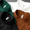 Camisas casuales para hombres Camisa de cuello de pie de caballero de gama alta de lujo ligero Manga larga Otoño Negocios Seda de hielo Resistente a las arrugas