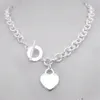 Jewelry Pendant Necklaces Heart Ot Buckle Love Necklace For Womens And Mans Sier Plating Thick Chain Jewerly Designer Link Chain282W D Dhbvo