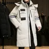 Parkas pour hommes Veste longue Parka 90% manteau de canard blanc mâle épais chaud à capuche vestes bouffantes mode pardessus extérieur multi-poches 231005