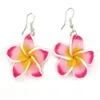 Orecchini pendenti con fiori di Fimo Frangipani più economici Orecchini di moda con fiori di fimo in argilla polimerica Gioielli di fiori di plastica320Q