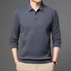 Hommes Polos Marque Polo Hommes À Manches Longues Affaires Vêtements Décontractés Printemps Automne Solide Mâle Col Rabattu Hauts T-shirts 231005