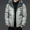 Herrarna ner Parkas Men's Short Down Jacket 2023 New Winter Style Warm Hooded Fashionable For Men 231005