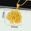 Peacock Pendant Chain Vivid Animal Solid 18k Yellow Gold Filled Womens Jewelry Beautiful Gift Fashion Accessories285H