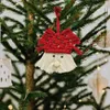 Dekorativa figurer jul macrame diy för nybörjare jultomten handgjorda väggdörrar hängande dekoration knuten lyftrep heminredning