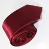 Satin Polyester silk Tie Necktie Neck Ties Men Women BURGUNDY Skinny Solid Color Plain 20 colors 5cmx145cm276u