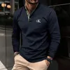 Mens Polos Selling Polo Shirt Casual Long Sleeve Printing Fashion Street Wear 231005