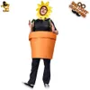 Trajes de mascote hilariante suower vaso de flores roupa halloween carnaval role play masquerade bola masculino e feminino adulto macacão