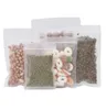 wholesale Frosted Plastic Self Seal Bag Tear Notch Reusable Recyclable Long Term Food Candy Tea Storage Package Pouches