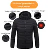 Homens Down Parkas USB Aquecimento Jaquetas Homens Inverno Quente Aquecido 11 Zonas Elétrica Casaco À Prova D 'Água Plus Size 5XL 231005