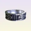 الأزواج الأصلي S925 Silver Stripe Hiphop Ring28213418211