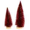 Kerstversiering 2 stuks Mini Boom Festival Scène Versiering Decor Decoratieve Kleine Kerst Plastic Ornamenten Grenen