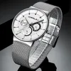 Orologi da uomo CRRJU Top Brand di lusso impermeabile ultra sottile data orologio cinturino in acciaio maschile orologio al quarzo casual orologio sportivo bianco L2915