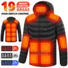 19 zones veste chauffante électrique hiver homme femme Usb veste chauffante gilet chauffant Moto manteau chaud Ski randonnée Camping pêche