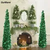 Juldekorationer Ourwarm 5ft Pop Up Artificial Christmas Tree Decorations Tinsel Collapsible Fake Year's Tree Easy To Placera och lagra 230928