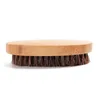 Party Favor Customized Logo Bamboo Beard Brush Boar Bristle Oval Facial For Men Grooming Amazon Drop Delivery Home Garden Festive Su Ot0Hx