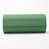 Titta på lådor Fall Portable Box Pu Leather Roll Pouch Storage Collector med Slid in Out Travel Case Organizers Green Gift247s