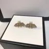 Luxe insect Bee Stud designer dames Hoop Earrings Stud dames dragen oorbel G-sieraden als verjaardagscadeau met doos