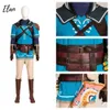 Blauwe Zelda Cosplay Link Cospaly-kostuum Blauwe Link-kostuums Cosplay Pak Tranen Mannen Outfit