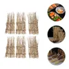 Servis ställer in staketet bambu sushi pografi bakgrunder kit produkt rekvisita miniatyr dollhus