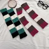 Women Socks Christmas Striped Warm Leg Warmer Red Green Color Foot Cover Knitted JK Calf Japanese Street Hip Hop Stocking