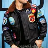 Men S Leather Faux Bomber G1 Flight Layer Cowhide Real Jacket 100 High Quality Man äkta Lapel Leisure 231005