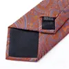 Bow Ties Mens Tie Tie Orange Paisley Design Wedding for Men Party Business 3 14 Necktie Hanky ​​Gravata Set Dibangu SJT 7279 231005