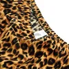 Women's Sleep Lounge Women Summer 3XL 100% Viscose Short Sleeve Leopard Print Ladies Pyjamas Suit Plus Size S-XXXL Sleepwear Leisure Loose Nightwearl231005