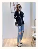 Kvinnor stickar Tees Women Autumn Fashion V Neck Long Sleeve Star Embroidery Sticked Cardigan Ladies Casual Loose Single Breasted Gentle Sweater 231005