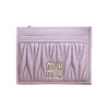 Money Clips Korean Sheepskin Pleated Miu Bag Mini Ultra Thin Girl Sweet Pink Genuine Leather Miao Family Wallet Card Case for Women
