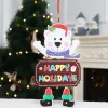 DHL Christmas Ornaments Paper Board Door Window Hanging Pendant Welcome Merry Christmas Boards Xmas Decortaions Santa Claus Snowman 1005