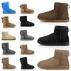 Chinelos de pele plataforma designer ugges botas mulheres moda luxo pele de carneiro fofo tasman chinelo ugge bota inverno tornozelo botas joelho sapatos casuais