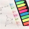 Notes en gros feuilles Fluorescence couleur bloc-notes auto-adhésif collant signet marqueur autocollant papier fournitures de bureau scolaire Drop D Otndo