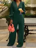 Dames Jumpsuits Rompertjes ZANZEA Dames Jumpsuits met lange mouwen Elegant Kantoor Dame V-hals Rompertjes Mode Feest Vakantie Jumpsuits Oversized Effen OverallsL231005