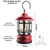 Portable Lanterns Outdoor Camping LED Light Retro Hanging Lamp Lantern Rechargeble Camping Tent Emergency 231005