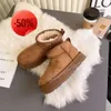 Australien Frauen Stiefel Designer Tazz Tasman Schnee Winter Schaffell Stiefel Mode Damen Plattform Pelz Slipper Klassische Ultra Mini Wildleder Wolle Damen Ankle Booth