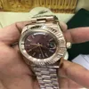 With Original Box Luxury Watches 41MM 18K Gold Dark Rhodium Index Dial Automatic Fashion Brand Men's Watch Wristwatch2529