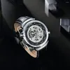 ساعة Wristwatches Time100 Hi World Mechanical Men Hounds World Time Zone Watch Men Multi-Function Business Waterproo309O