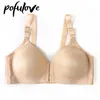 Bras Women Plus Size Bra Front Closure Push Up Thin Cotton Underwear Wireless Seamless Bralette Female Brassiere For Big Breast215A