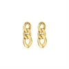 Luxury Brand Link Chain Stud Earrings Korean Style Gold Color Stainless Steel Eardrop Fashion Jewelry For Women Christmas 2020173L