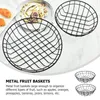 Servis uppsättningar 2 datorer Chips Snack Basket Iron Platter French Fry Hollow Design Fries förvaringsfack