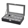 Horlogedozen Koffers 6 10 12 Slots Box Case Ringen Ketting Houder Organizer Sieraden Display PU Lederen Kist Saat Tr2069