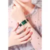 Montres-bracelets Mode Étanche Montre Femme Simple Tempérament Malachite Texture Cadran Net Rouge Même Style Carré Petit Green296L