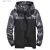 Men's Jackets Men's Casual Hooded Bomber Jacket Wind Breaker Spring Autumn Thin Camouflage Hoodies Men Outdoor Youth Fashion Men Top T231005