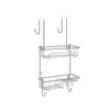 Estantes de baño Estantes para cuarto de ducha Accesorios de baño Soporte para champú Gancho Estantes para puertas de ducha de acero inoxidable Organizador de almacenamiento para baño sin clavos 230926