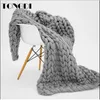 Blanket TONGDI Soft Warm Large Handmade Knitted Coarse Woolen Blanket Pretty Gift For Winter Bed Sofa Girl All Season Sleeping Bag 230928